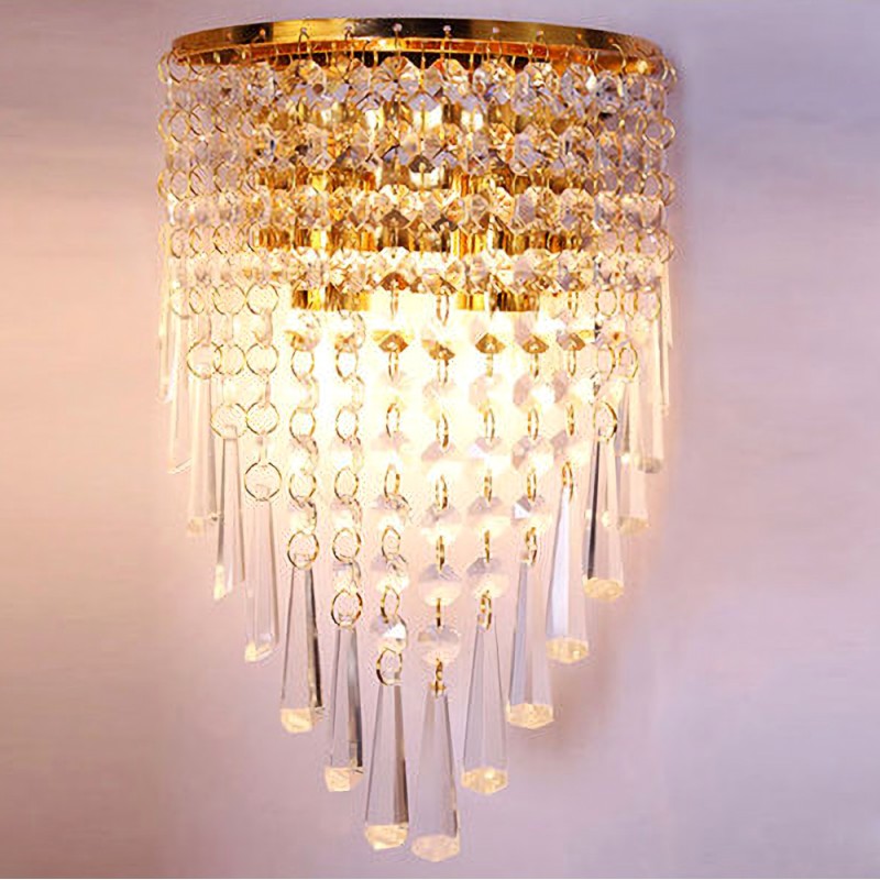 Modern crystal deals wall sconce